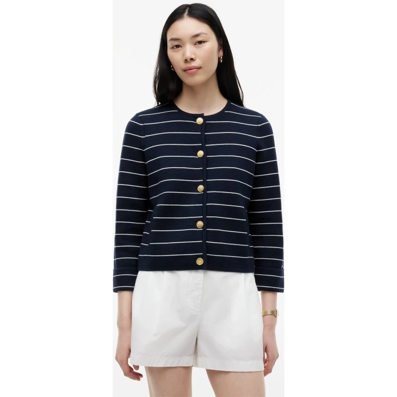 Tommy Hilfiger Strickjacke GOLD BUTTON LS CARDI aus Baumwolle