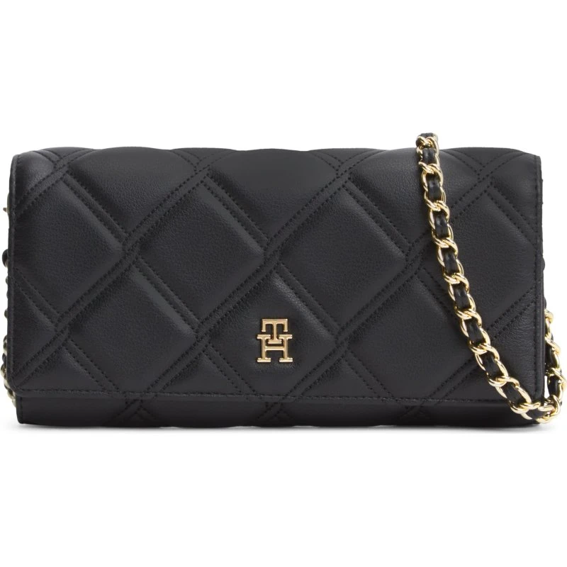 Tommy Hilfiger TH Feminine Wallet on Chain Minibag, Schwarz