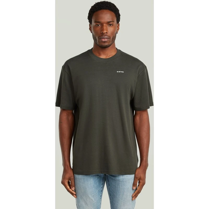 G-Star Raw Rib Insert Relaxed T-Shirt - Asfalt
