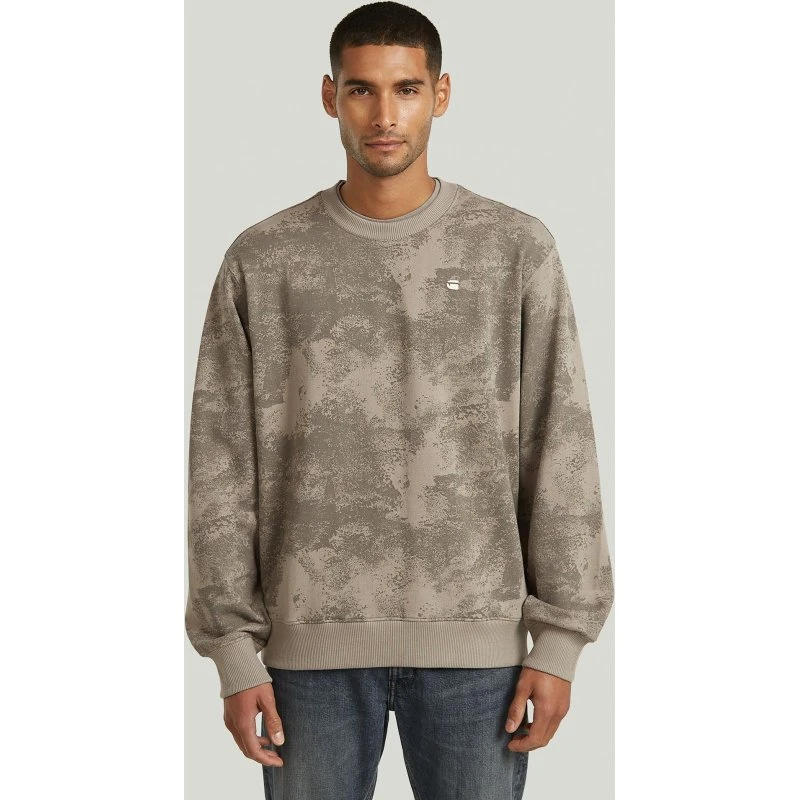 G-Star Raw Herren Sweatshirt Elephant Skin Print