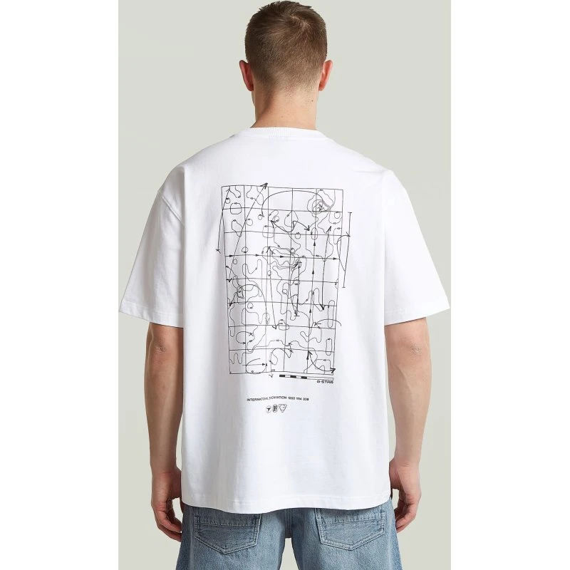 G-Star Raw T-Shirt Back Graphic Relaxed Fit - Weiß