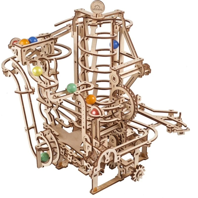Ugears Murmelbahn mit Spiralaufzug 266 Teile