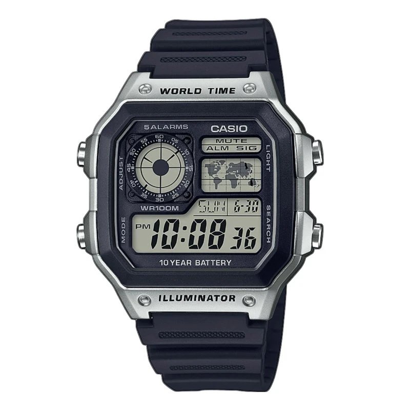 Casio AE-1200WH-1AVEF Digitaluhr Schwarz 42mm
