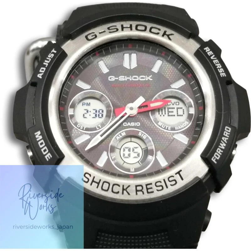 Casio G-Shock AWG-M100A-1AER Herrenuhr schwarz metallisch blau