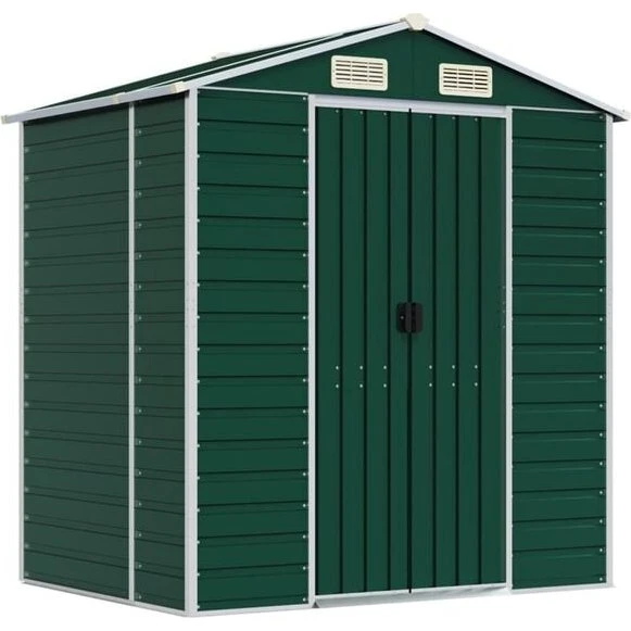 vidaXL Gerätehaus Hellbraun 191x130x198 cm verzinkter Stahl