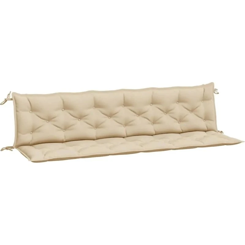 vidaXL Gartenbank-Auflagen 2 Stk Beige 200x50x7 cm