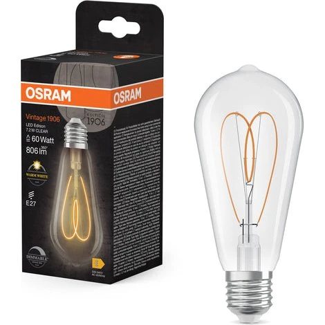 Osram Vintage 1906 LED E27 Klar 7,2W 806lm 2700K