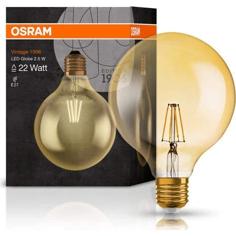 Osram Vintage 1906® LED Globe 2,5 W E27 Gold 2400 K