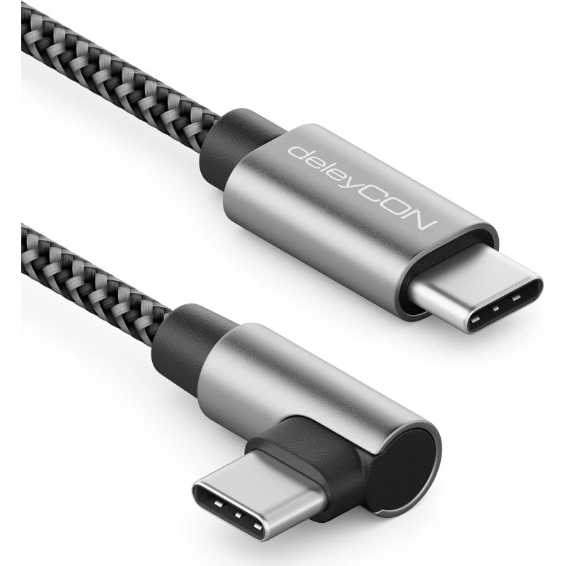 deleyCON 1,5m USB-C 90° PD3.0 60W Kabel