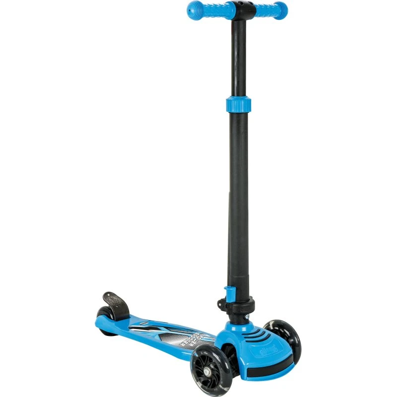 Cityroller blau, höhenverstellbarer Kinderroller mit 3 Rädern