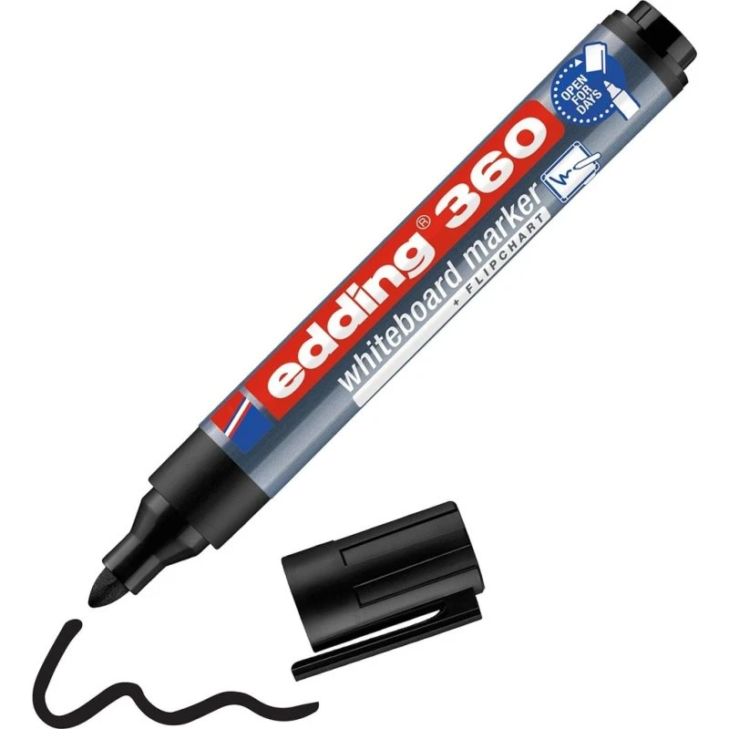 edding Whiteboardmarker 360 Schwarz (4er Pack)