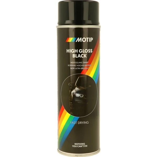 MoTip Acryl-Sprühfarbe schwarz glänzend