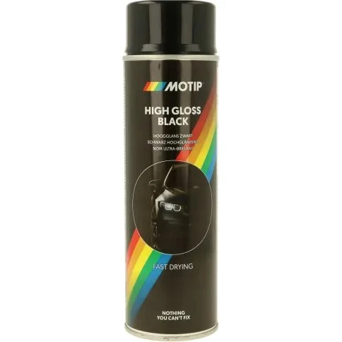 Motip Hochglanz-Sprühfarbe Schwarz 500 ml