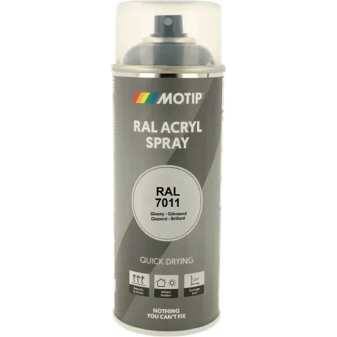 Motip Acrylfarbe RAL 7011 Eisengrau 400ml glänzend