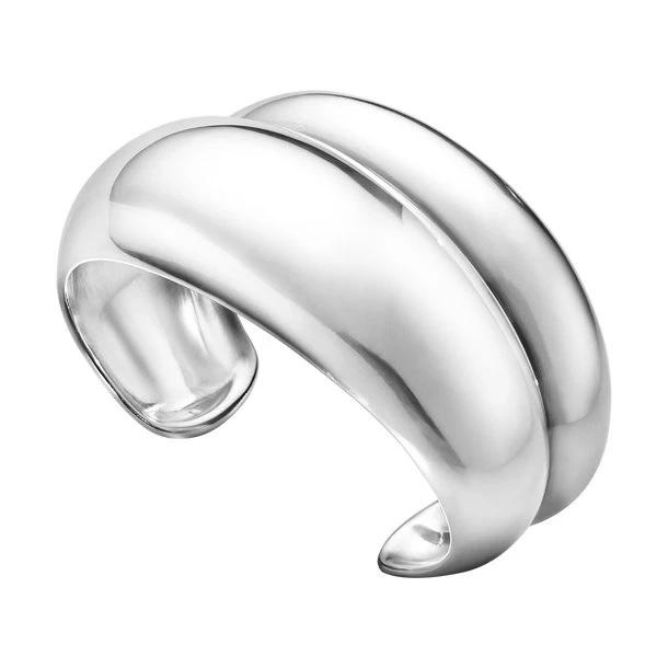 Georg Jensen Curve Armreif aus Sterlingsilber, klein