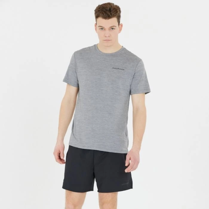 Endurance Abdon Melange SS Tee Herren - Grau