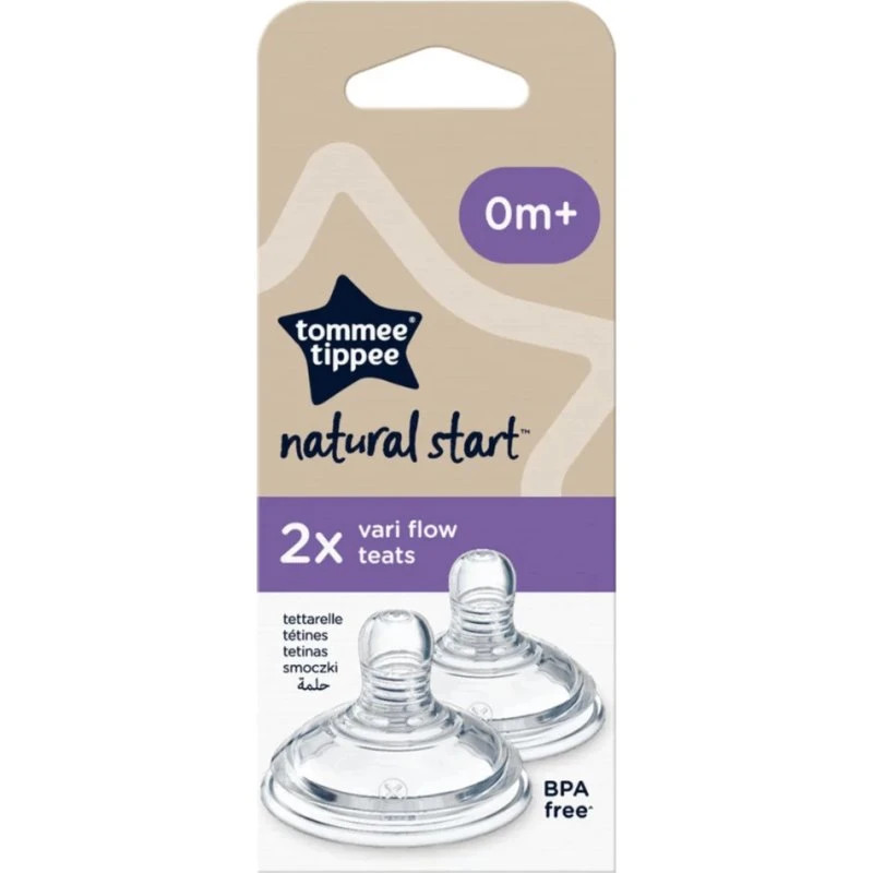 Tommee Tippee Natural Start Sauger, variabel, 2er-Pack, ab 0M+