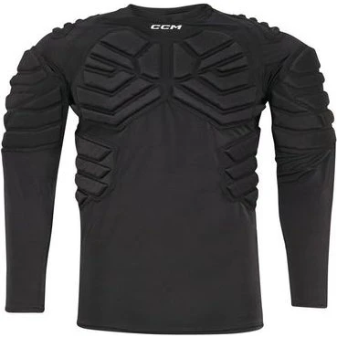 CCM Padded Goalie LS Kompressionsshirt Schwarz XL