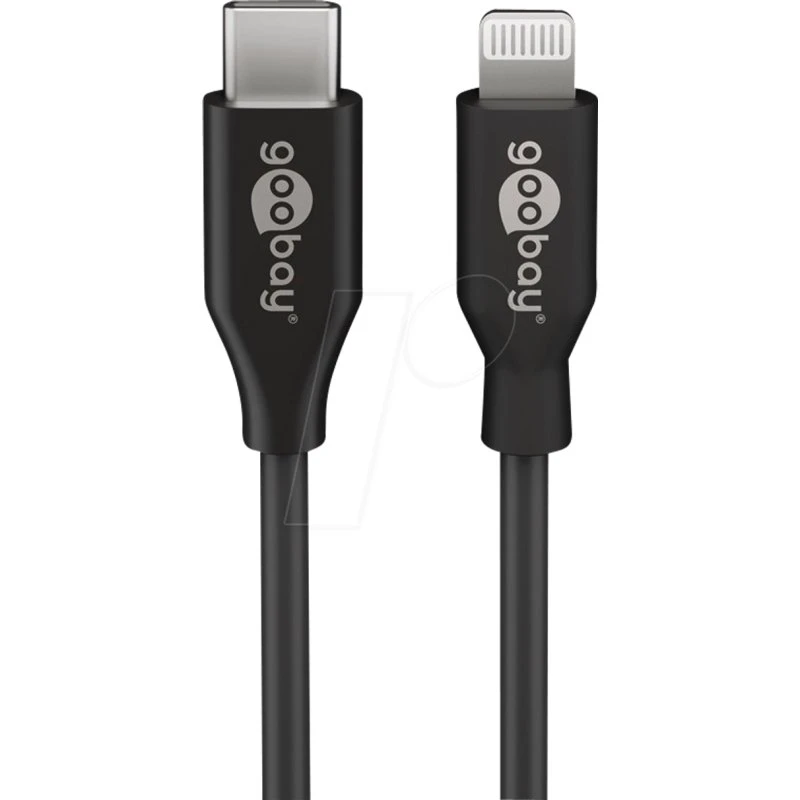 Goobay 39428 USB-C zu Lightning Kabel 0,5 m schwarz