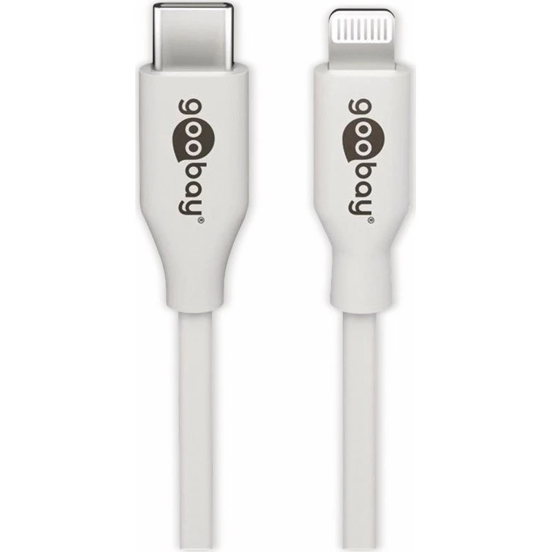 Goobay Lightning auf USB-C 1m, weiß, MFi, 87 W