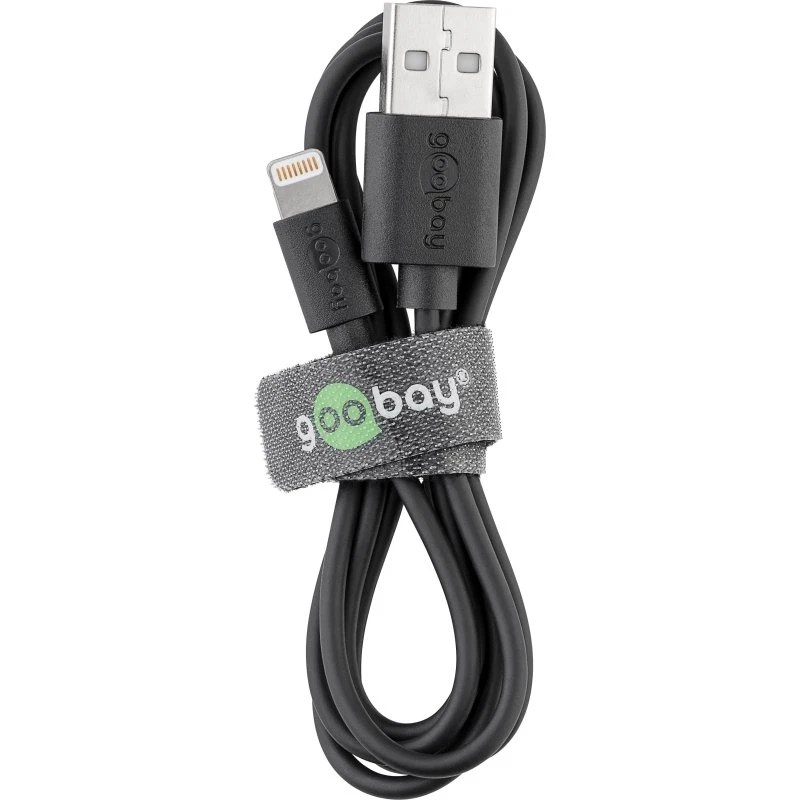 Goobay 72904 Lightning USB Kabel 0,5 m schwarz