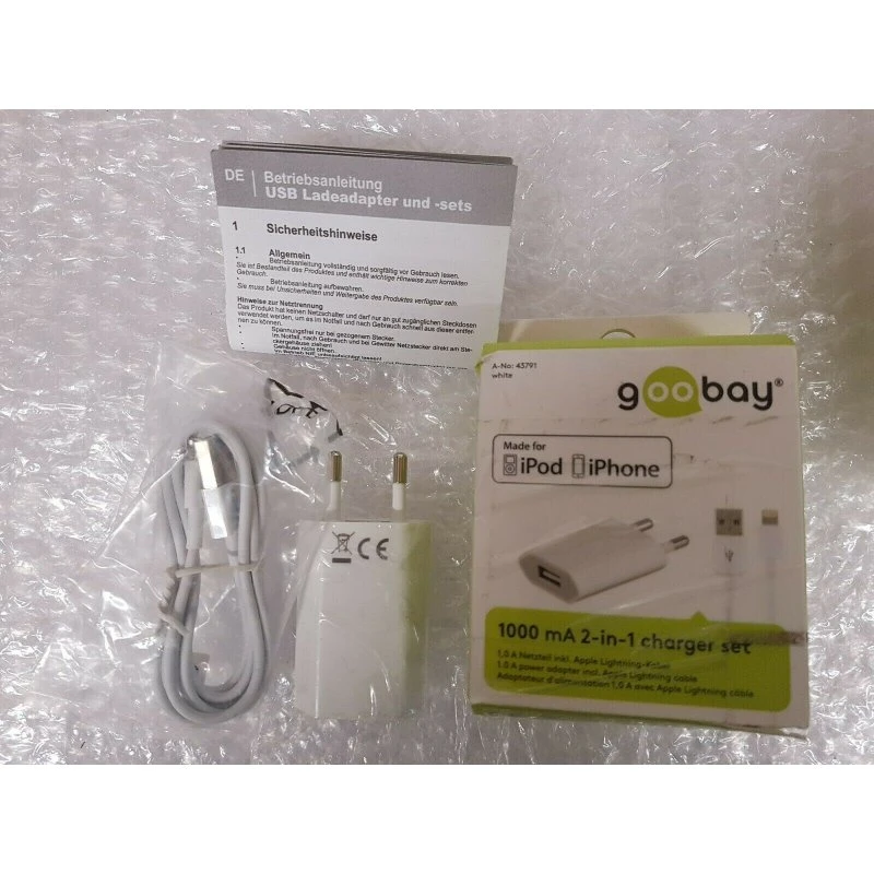 Goobay 2-in-1 USB-Ladegerät mit Lightning-Kabel