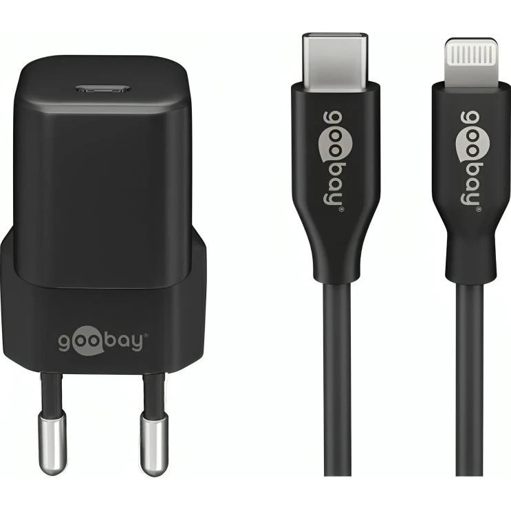 Goobay 61083 Lightning/USB-C PD-Ladeset nano 20 W