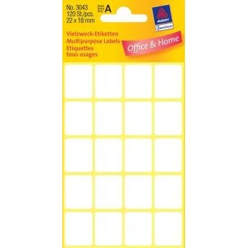 AVERY Zweckform Vielzweck-Etiketten 22 x 18 mm, weiß, 120 Stück