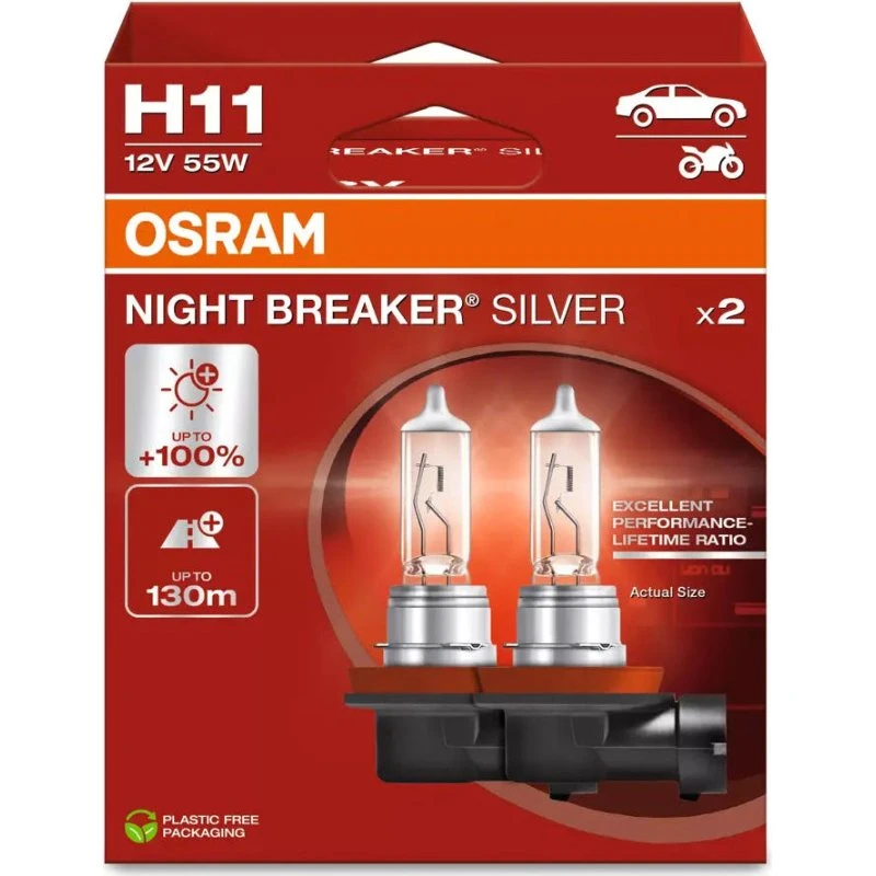 Osram Night Breaker Silver H11 55W 12V (2er Pack)
