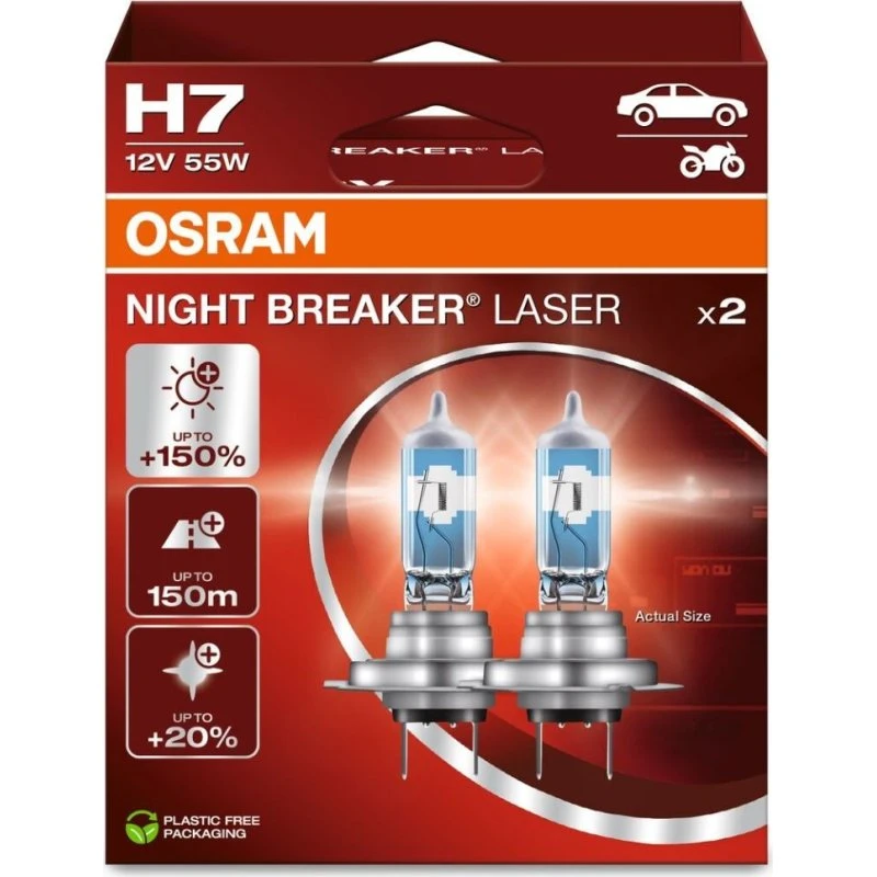 OSRAM Night Breaker Laser H7 2er Pack +150%