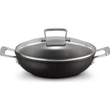 Le Creuset Aluminium-Antihaft-Profipfanne 26 cm mit Glasdeckel