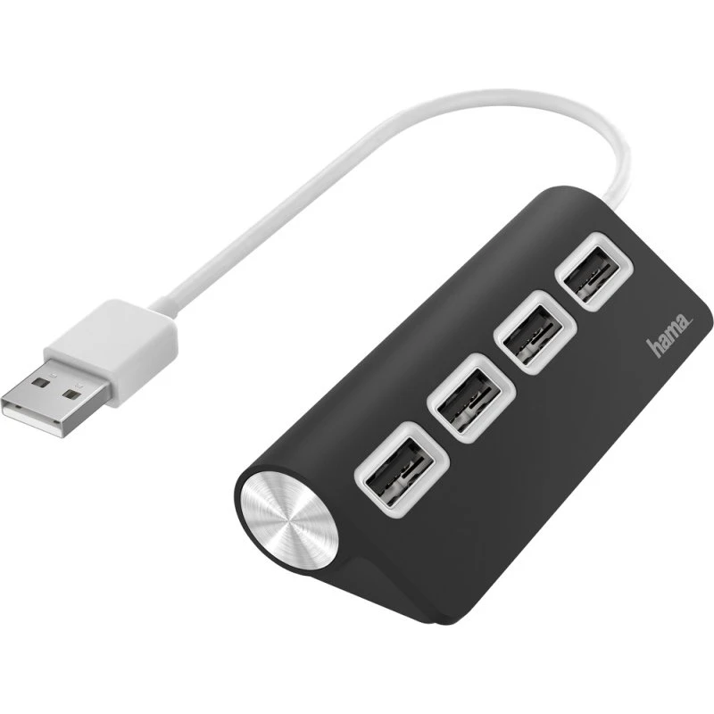 Hama USB-Hub 4 Ports USB 2.0 schwarz