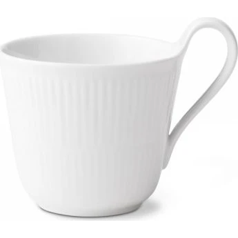 Royal Copenhagen Weiß Gerippt Tasse 33 cl hoher Henkel