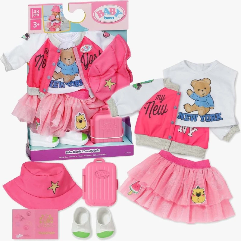 Zapf Creation BABY born Puppen-Outfit Deluxe Reise für 43cm Puppen