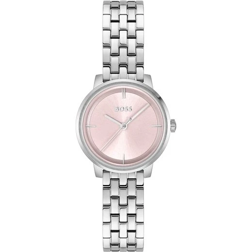 BOSS Lucia Damenuhr Edelstahlarmband, analog, Glassteine