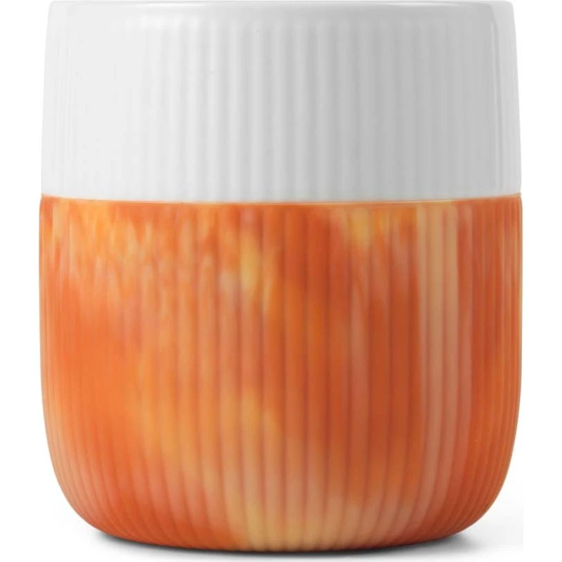 Royal Copenhagen Fluted Contrast Becher Warm Ochre 35 cl