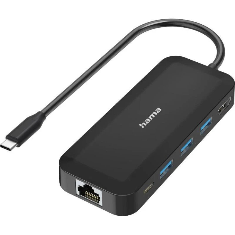 Hama USB-C Hub 6-Port mit USB-A, USB-C, HDMI, LAN
