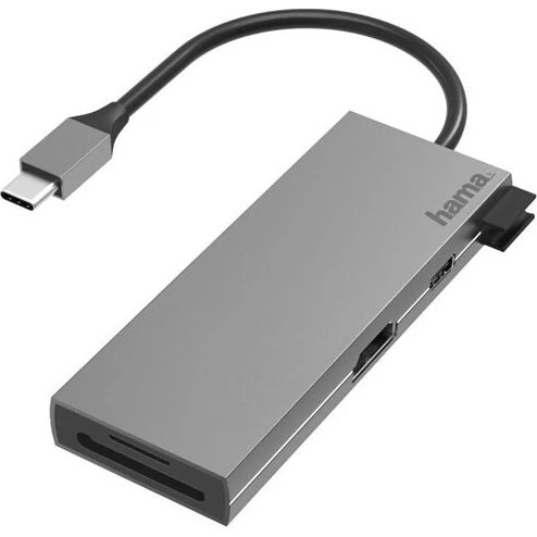 Hama USB-C-Multiport-Adapter 6 Ports (Grau)