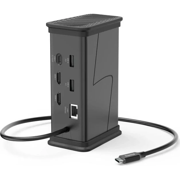 Hama Connect2Office USB-C-Hub 9-Port schwarz