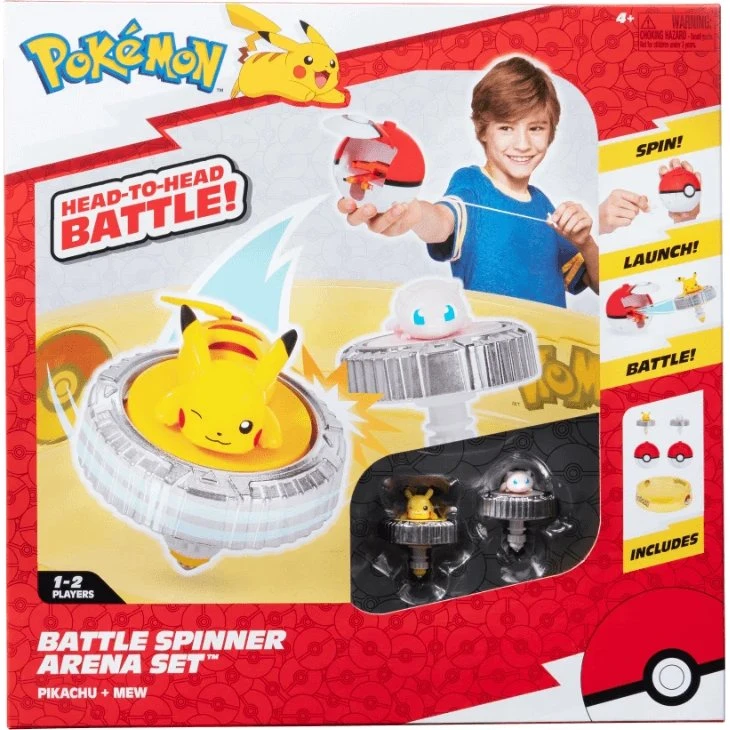 Jazwares Pokémon Battle Spinner Arena Spielset mit Salamèche