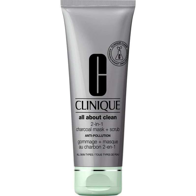 Clinique All About Clean 2-in-1 Charcoal Mask + Scrub, 100 ml