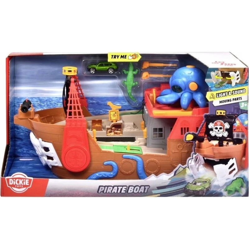 Dickie Toys Piratenschiff mit Rennbahn & Licht-Sound