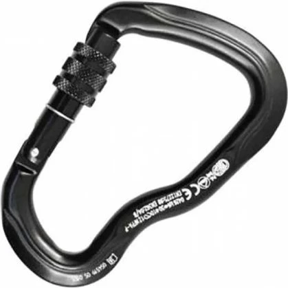 KONG Ferrata Alukarabiner Screwlock Schwarz