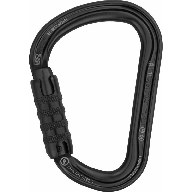 Petzl William Triact-Lock HMS-Karabiner schwarz