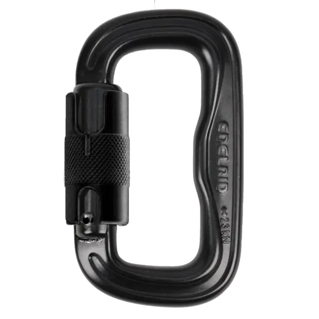 Edelrid Foras Triple Lock Karabiner schwarz (bis 25 mm)