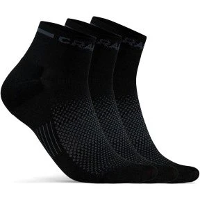 Craft Core Dry Mid Socks 3er Pack Schwarz Nylon