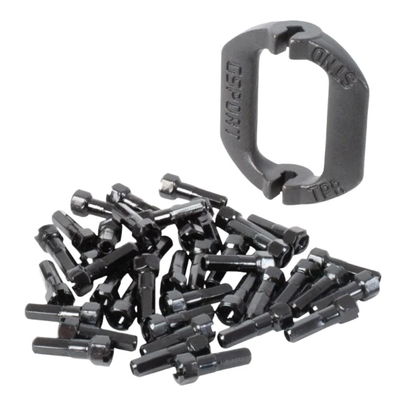 G-Sport Taper-Hex Speichennippel schwarz 40 Stück