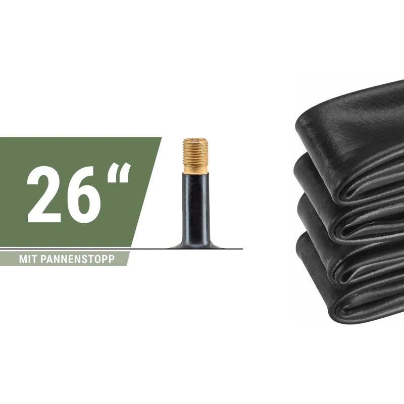 Prophete Fahrradschlauch 26 Zoll Autoventil mit Pannenstopp