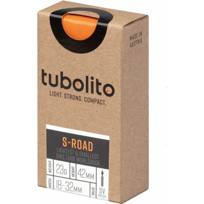 Tubolito S-Tubo Road 700C 18-32mm Presta 80mm schwarz