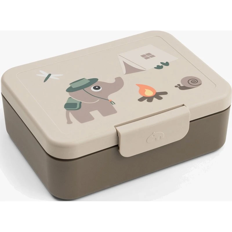 Done by Deer Tiny Trails Kinder-Lunchbox mit Fächern, Sand